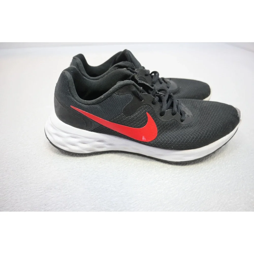 Nike Revolution 6 Next Nature Mens Size 9.5 Black Red DC3728-005 Running Shoe‎